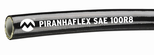 PF628-08-250R Piranhaflex Hydraulic Hose with Polyester Inner Tube & Black Cover, 0.500", 12.90 mm