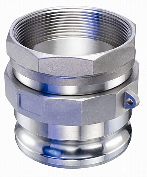 Kuriyama KSS-E501 Threaded Swivel SS304 Male Adapter with SS304 Threaded NPT Insert, 5"