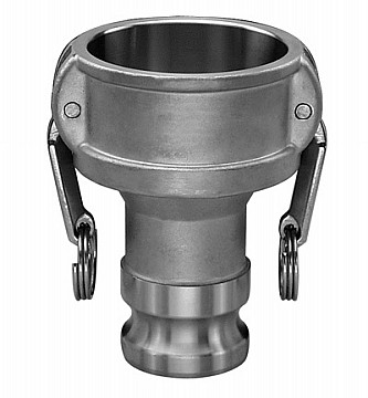 Kuriyama RDA-B4020 Brass Reducing Coupler/Adapter, Part D x A with Forged Brass Handles, 4 x 2"