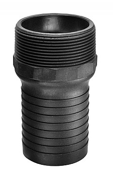 Kuriyama PPN100 Polypropylene Combination Hose Nipple, 1"