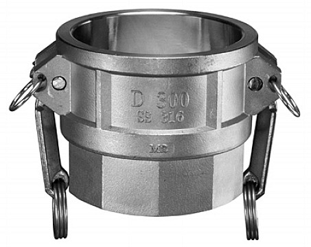 Kuriyama SS304-D125 SS304 Part D Female Coupler x Female NPT, 1-1/4"