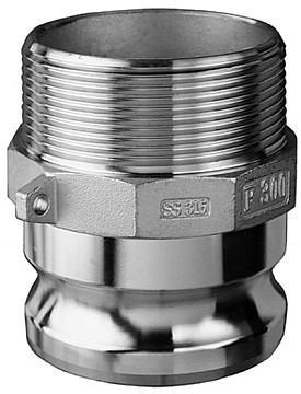 Kuriyama SS-F050 Stainless Steel Part F Male Adapter x Male NPT, 1/2 x 1/2"