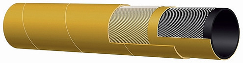 Kuriyama T155AK125X100 Textile Cord-Reinforced "Air Drill" Hose, Yellow Cover, 1-1/4" ID