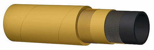 Kuriyama T136AK150X100 1000 PSI Mine Spray Hose, Yellow Cover, 1-1/2" ID