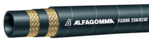 Alfagomma T846AA-03 Flexor 2SN/R2AT Hydraulic Hose, Double wire braid, 0.190", 4.8 mm
