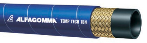 Alfagomma T814AE-06 Temp Tech 1SN Hydraulic Hose, Single wire braid high temperature, 0.380", 9.5 mm