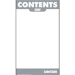 Oil Safe 280004 Content Label - Water Resistant - 2" x 3.5"- Gray