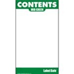 Oil Safe 280005 Content Label - Water Resistant - 2" x 3.5"- Mid Green