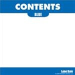 Oil Safe 280302 Content Label - Water Resistant - 3.25" x 3.25 - Blue
