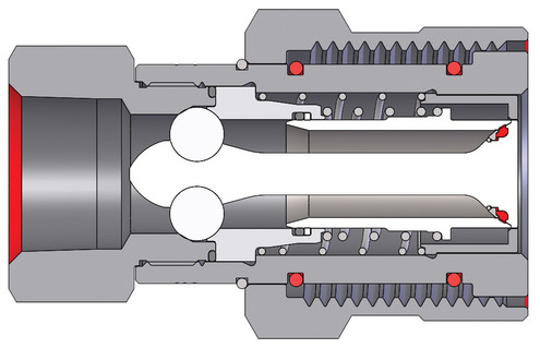 Dixon 4VEPF4-BOP 1/2" VEP Coupler, 1/2" NPTF, BOP Steel (201200-4)