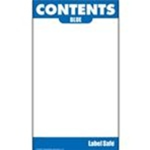 Label Safe 282102 Content Label - Adhesive - 2" x 3.5" - Blue