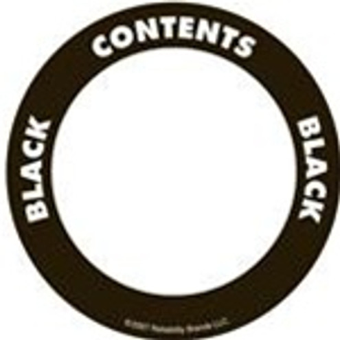 Oil Safe 282201 Content Label - Adhesive - 2" Circle - Black