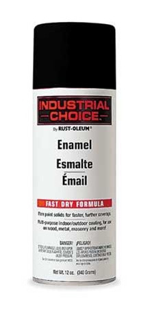 Rust-Oleum 1678830 Semi-Flat Black Enamel Aerosol,Size:16 oz.