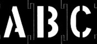 CH Hanson 10194 4" - 46 pc. Plastic Interlocking Stencil Set