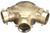 Dixon 90TCS4025F 90 DEG 4" FNPT X (3) 2-1/2" FNH TRIPLE CLAPPER SIAMESE CAST BRASS