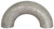 Dixon B2WUL-R400U 4" Unpolished Weld 180 Deg Return Bend 316L
