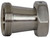 Dixon B31TP-G400300 4" x 3" 304SS Threaded x Plain Bevel, Hex Nut, Concentric Reducer