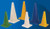 Cortina 03-500-64 28" Blue PVC Traffic Cone