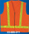 Cortina 03-600-011L/XL Vest, ANSI Class 2/Surveyors, Solid Orange w/ 1.5" White Refl L/XL
