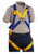Harness, lightweight, polyester, tongue buckle leg straps, sub-pelvic, Front D-rings