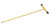 Midwest Rake 85465 4' Fiberglass Tile Probe with Handle End Caps, 1/2" Shaft, Steel Tip