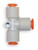 SMC KQ2T01-07 Reducing Tee, 1/8 x 1/4 In, Tube