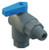SMC PVC 657-4M6B-F Ball Valve, 1/4 In, MNPT x Barb, PVC