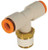 SMC KQ2T13-36S Male Branch Tee, 1/2 x 3/8 In, Tube x NPT