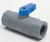 SMC PVC 638-4F4F-F Ball Valve, 1/4 In, FNPT x FNPT, PVC