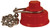 Dixon IHC250F 2-1/2" NH PENTAGON HYD CAP PAINTED WITH CHAIN & RNG-IRON