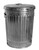 Magnolia Brush TRASH CAN 30 30-Gallon Pre-Galvanized Trash Can With Lid