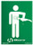 Haws SP176 vertical universal emergency body spray sign