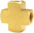 Dixon 2280808C 1/2" Fem NPTF Brass Pipe Cross Extruded