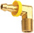 Dixon 2730606C Brass 3/8"-18 Male NPTF x 3/8" 90 Deg Push-On Hose Barb