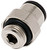 DIXON 31010810 Metric Push-In Male Connectors,Nickel-plated Brass