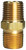 Dixon 3700808C 1/2" NPTF Brass Male Hex Nipple