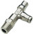 Dixon 36035618 Brass Push-In Male Run Tee 1/4" Tube OD x 3/8" Male NPT