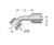 Alfagomma C12422443-2424M 45 Deg ORFS Female Solid Bent Tube, 1.50", 38.80 mm