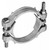 Kuriyama DB463 Double Bolt Zinc Plated Ductile Iron Hose Clamp, 4 1/16 to 4 7/16"