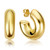 hypoallergenic chunky circle open hoop earrings gold