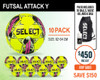 ATTACK YELLOW FUTSAL 10 PACK 