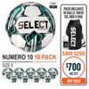 NUMERO 10 WHT/GREEN (FIFA BASIC) 10 BALL PACK