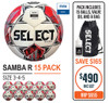 SAMBA WHT/RED (FIFA BASIC) 15 BALL PACK