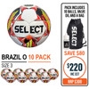 BRAZIL WHT/ORG 10 BALL PACK 