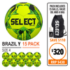 BRAZIL 4 YELLOW/GREEN 15 BALL PACK 