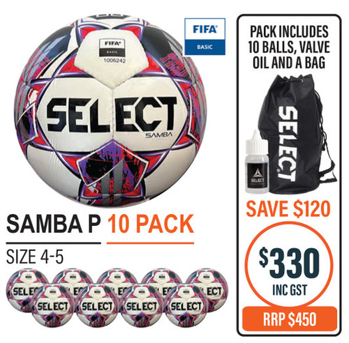 SAMBA WHT/PURPLE (FIFA BASIC) 10 BALL PACK 