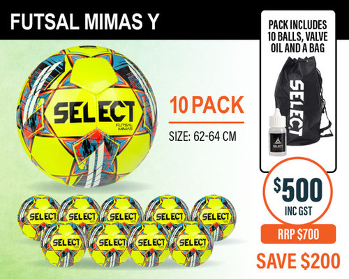 MIMAS YELLOW FUTSAL 10 PACK 