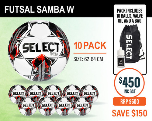 SAMBA WHITE FUTSAL 10 PACK 