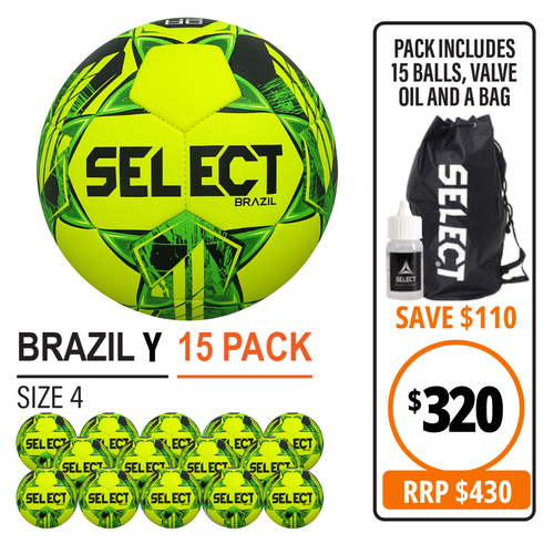 BRAZIL 4 YELLOW/GREEN 15 BALL PACK 