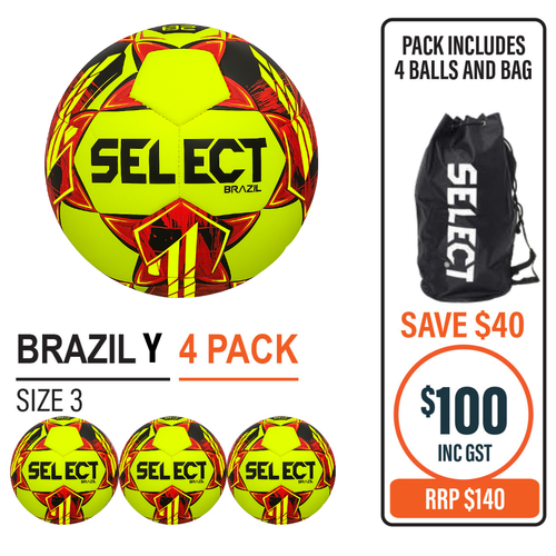 BRAZIL 3 YELLOW 4 BALL PACK 